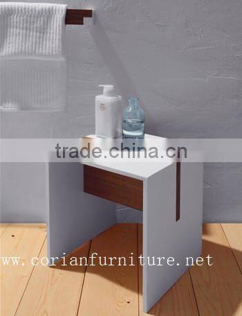 Acrylic solid surface water proof bathroom shower bench