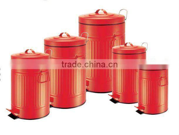 Stainless Steel Pedal Bin Wholesales Houseware Waste bin Marketing Set of 5