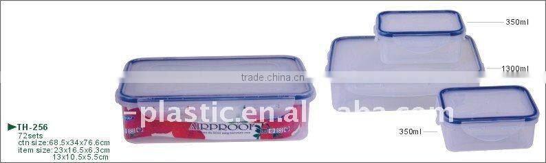 Plastic airtight food containers and storage boxes
