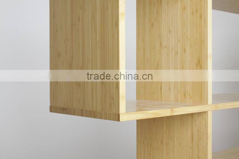 Nice attractive design bamboo bookshelf with magazine holder