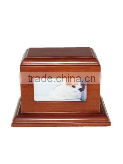 Cheap wholesale wooden photo frame funeral pet ashes urn