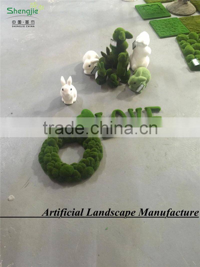 different moss topiary,high quality moss grass with kinds of shapes