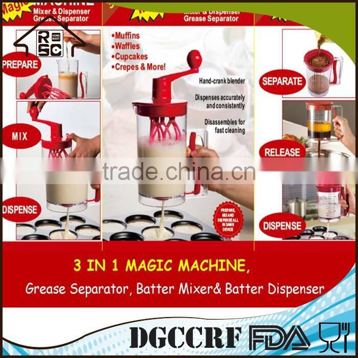 NBRSC Hot Products Custom Design Manual Cake Mixer Plastic Batter Dispenser