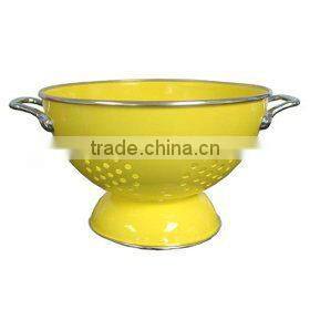 Trade show hottest Blue Enamel Fruit Colander Sundries Collector