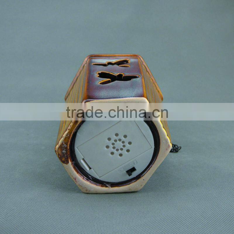 Ceramic Candle Lantern with Led Light