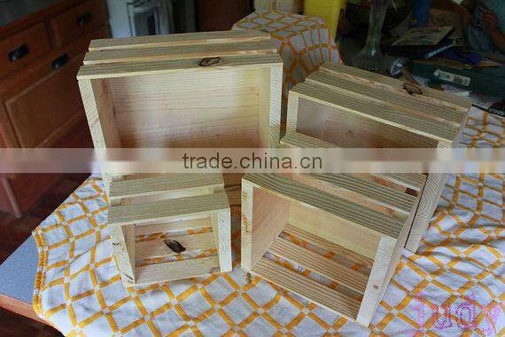 solid pine wood cheap wooden fruit crates for sale