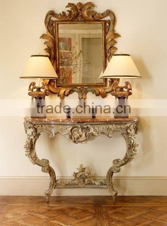 Hand-carved Console Mirror For Living Room Decoration