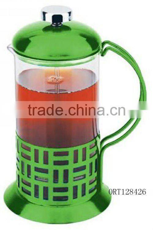 colored glass tea maker coffee mug