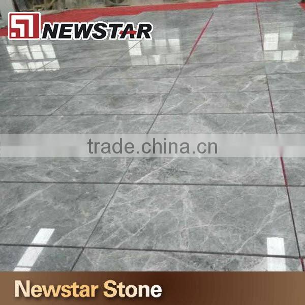 Chinese polished Silver mink grey marble natural stone tile marble tile floor