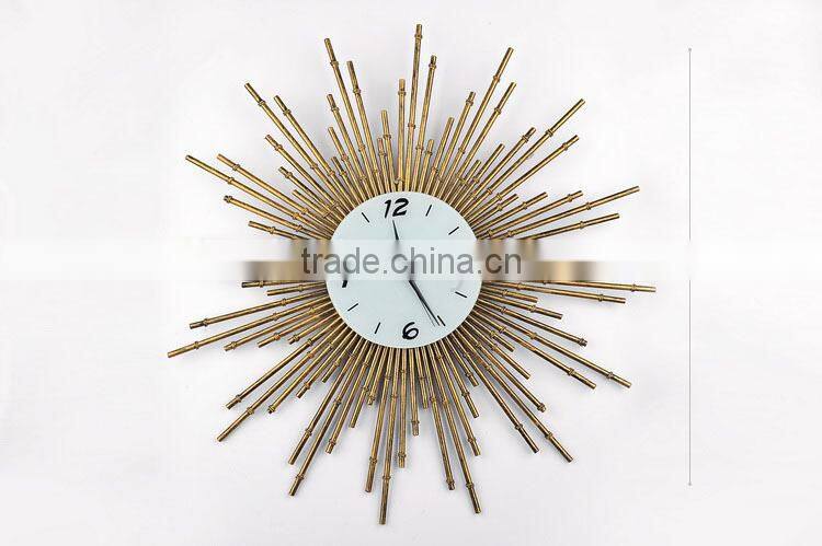 vintage gold metal wall clock digital clock