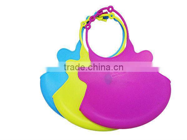 Fashionable soft Silicone Bibs with crumb catcher for Baby bib