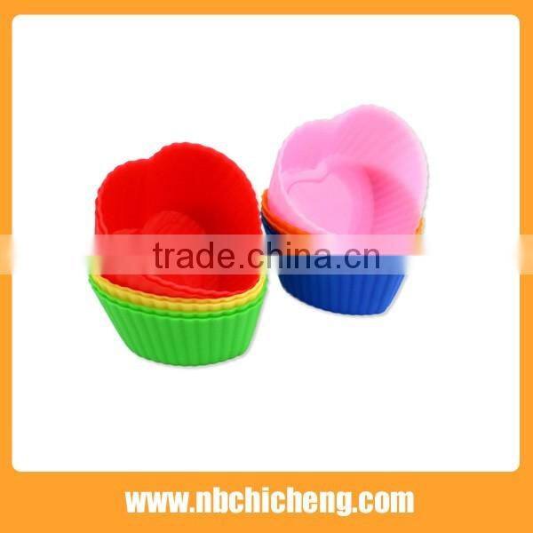 6 Pcs Silicone Cup Muffin Pan Mini Muffin Mould Cake Baking Tray Silicone Cupcake Molds