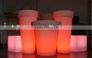 rechargeable LED plastic glowing planter