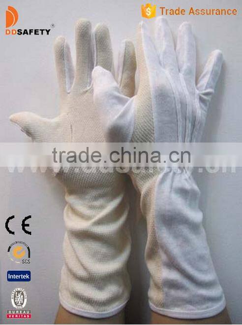 DDSAFETY 2017 Cheapest 100% Bleach Cotton Interlock Working Safety Gloves
