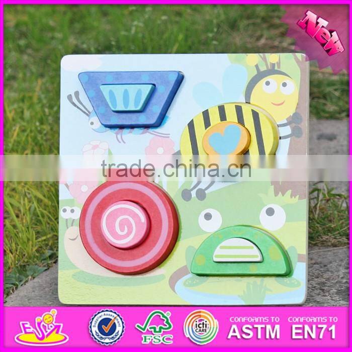 2017 New product diy animals wooden kids puzzle toy W14D027
