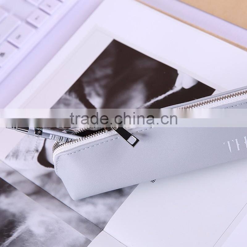 Best sell Low price custom logo leather pen pouch pencil case for teenagers
