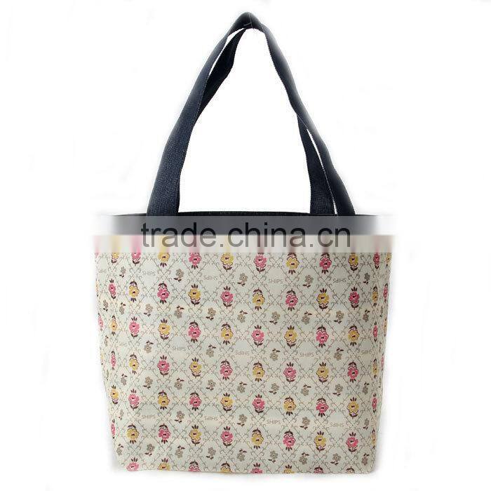 Wholesale Modern 600D polyester double layer fashion shopping handbag,women shopping tote bag