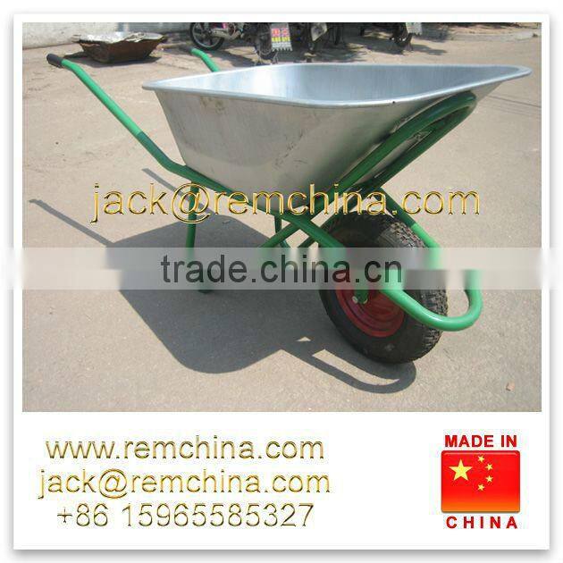 Rem WB6404 galvanized deep tray wheelbarrow for russia type gardening work use