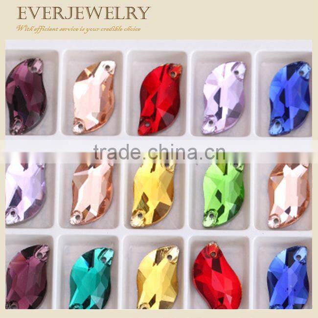 Wholesale S Shape Sew on Rhinestone Crystal for Wedding Dress