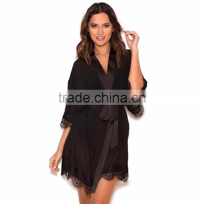 European Style Plain Chiffon Kaftan Dress