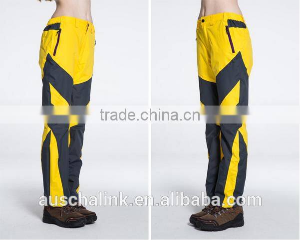custom women nylon breathable and waterproof ski pants fashion design