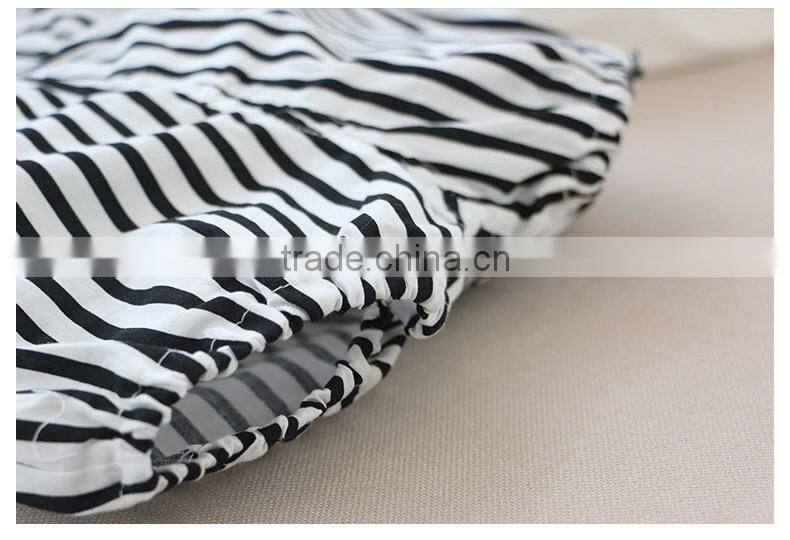 New Baby Girl Western Wear Woven Stripes Cute Baby Girl Clothes
