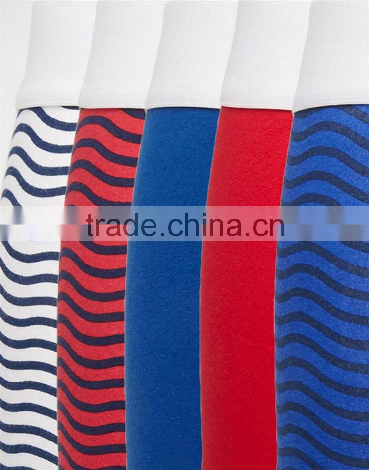 Squiggle Stripe Print Satin Boxer Shorts Cheap Bulk Wholesale Boxer Shorts
