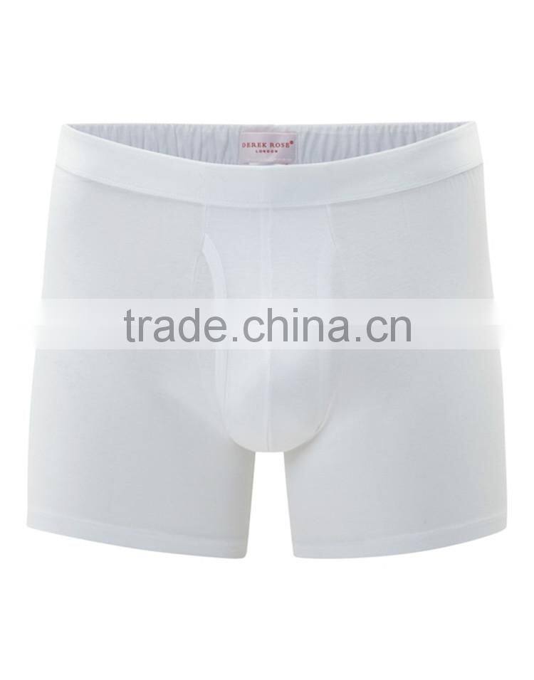 Good quality cheap plain white cotton men's underwear boxer shorts