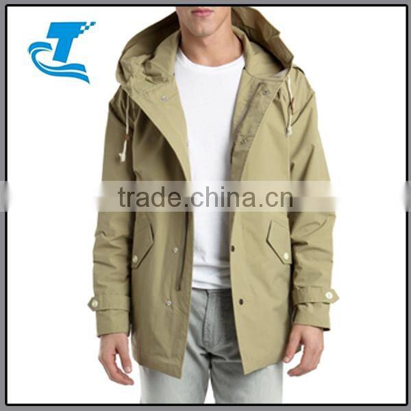 Hot Sale Army Hooded Jacket Men In Khaki