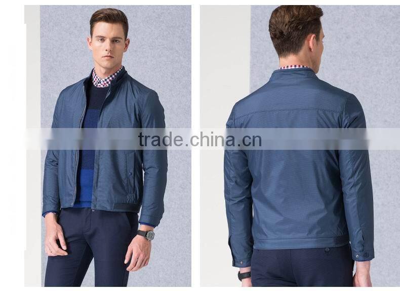 Men Stand Collar Polyester Ripstop Casual Business Jacket