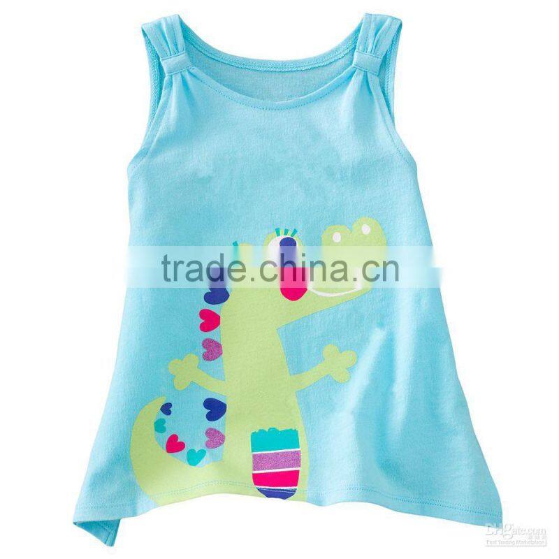 New kids clothing new tank tops for kids printing kids singlet