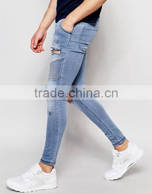 2016 Trendy Skinny Jeans Distressed DenimJeans Soft quality Jeans