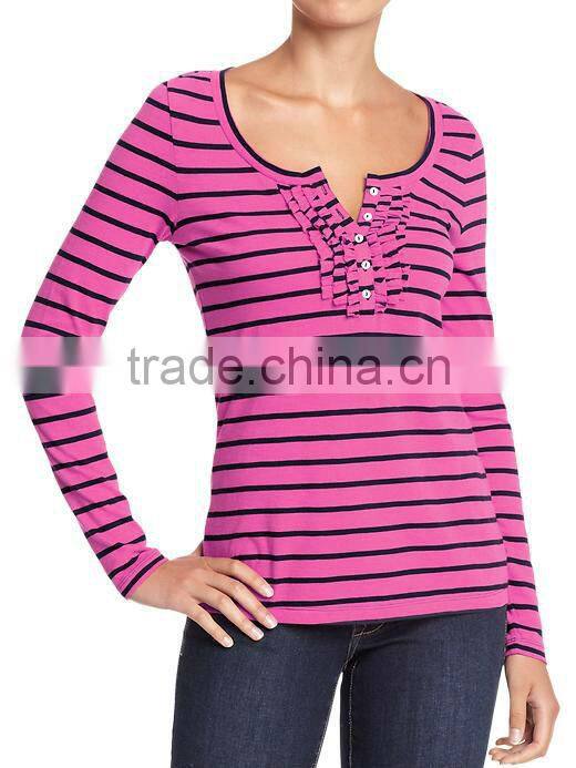 WOMEN RUFFLED T SHIRT