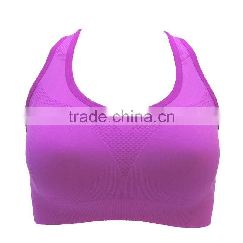 New purple wireless bra top soft plain sexy bra underwear seamless fitness yoga bra