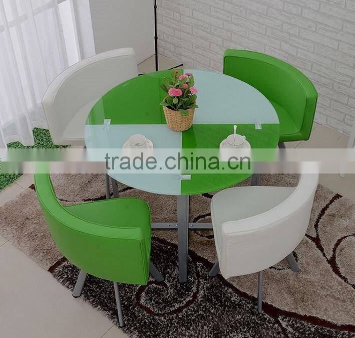 Simple style dining table set / luxury sectional dining table and chair