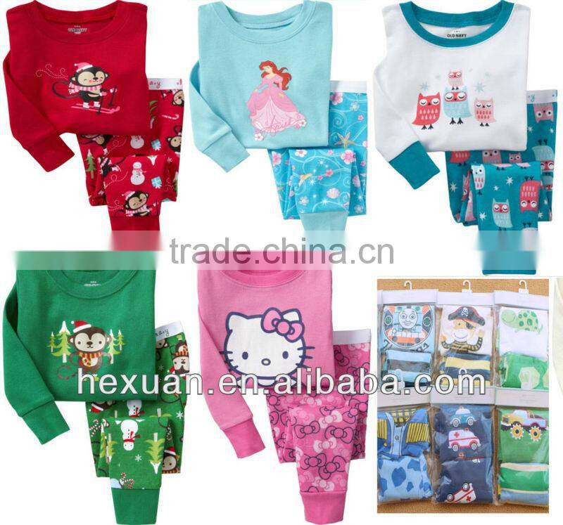 2015 new designs cotton baby Pajamas suits set underwear