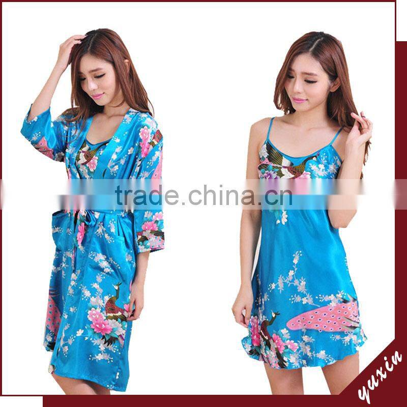 2015 kimono cardigan kimono Satin Silk Robes Nighty Sexy Kimono TP003