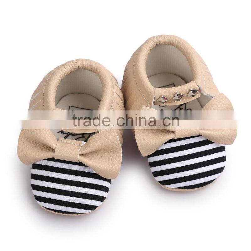 Rivet design fashion moccasins for baby, baby rivet moccasins