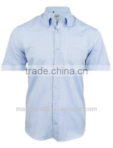 Short Sleeve Plain Oxford Work Shirt for men