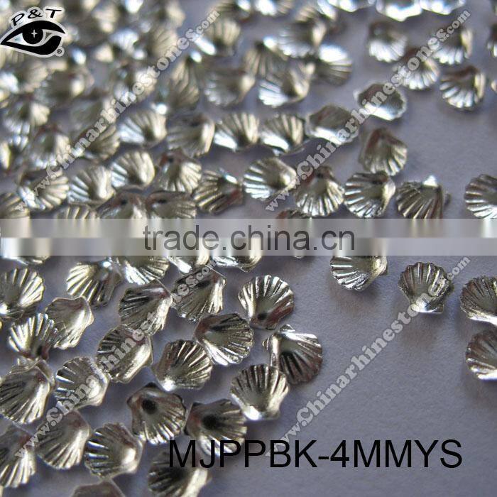 4x4mm nail studs shell shape studs for nail art decoration DIY