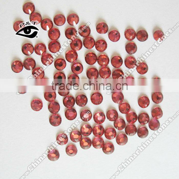 SS12 Rose crystals for nail art flat back DMC rhinestone for dress
