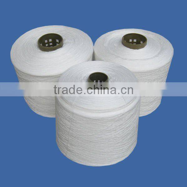 100% raw white 40/2 spun polyester sewing thread