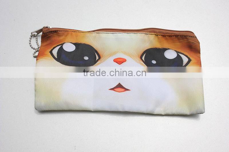 Hot sale custom 3D cool animal printed pencil bags for kids
