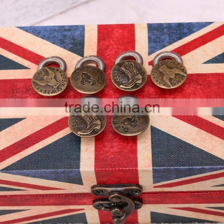 6 Pack Spring Button Extender on Jeans Pants/Waistband/Collar/Trousers/Shirt Elastic Sretch Button Expander 2017