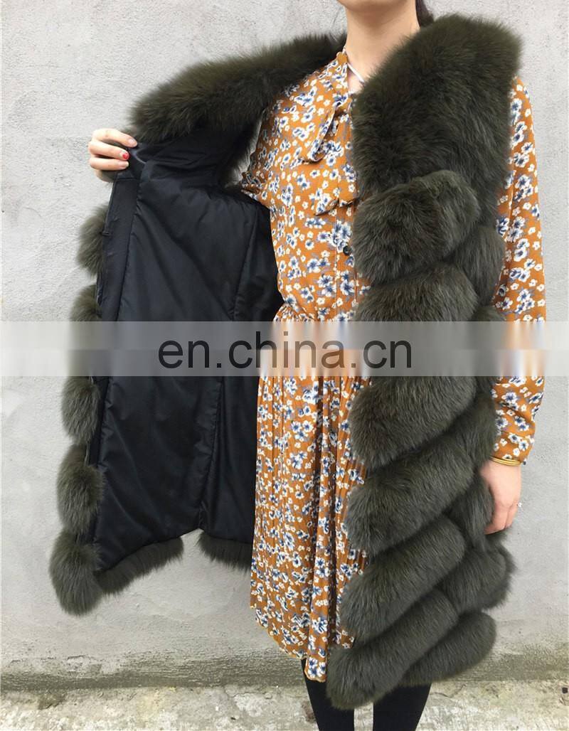 Women Fashion Winter Vests Imports Low Price Real Fox Fur Vest Italian Fur Vest
