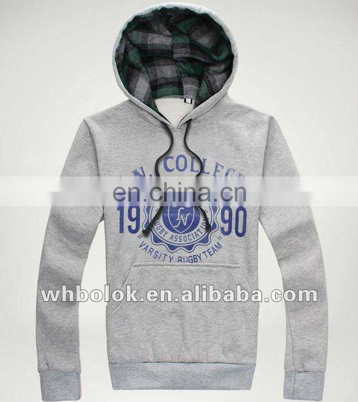 OEM Stylish Men's long sleeves sweatshirts cotton jersey pullover with hood