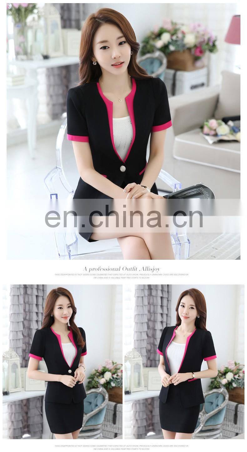 Brand Quality Slim Fit Splice Single Button Multicolor Ladies Girls Wear Suit Office Uniform Professional Manufacturer