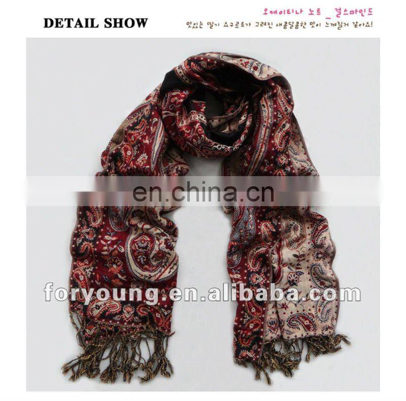 design jacquard artificial cotton shawl