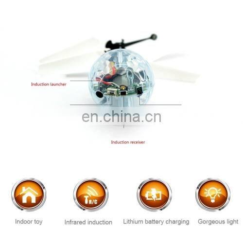 Dropshipping Mini Fun Kids Toy Suspended Crystal Ball Sensing Aircraft Hand Induction Flying Aircraft