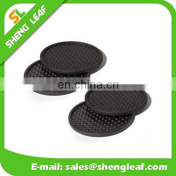 Custom soft round rubber pvc coaster